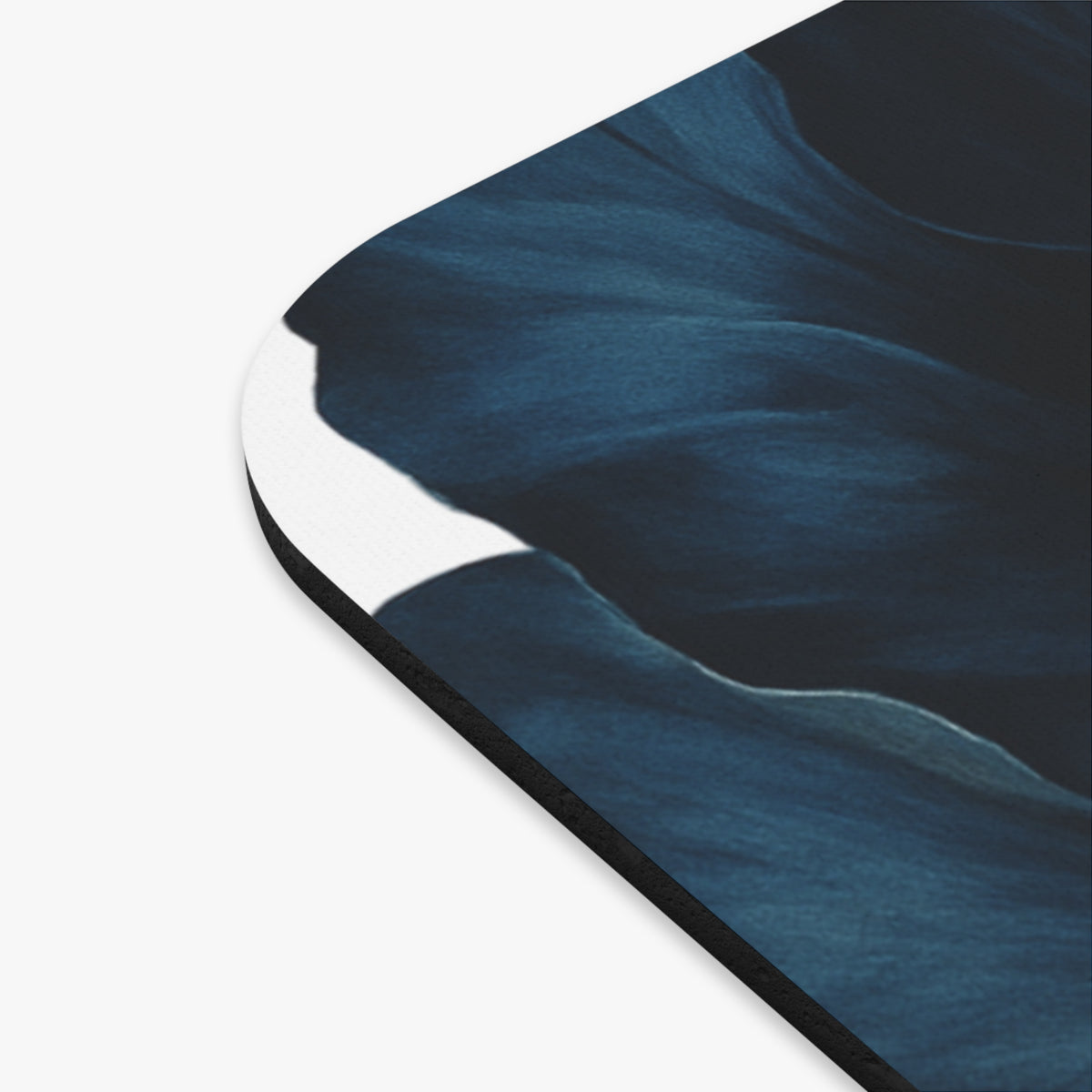 Floral Mouse Pad — Navy & Cream Bloom Rectangle Desk Mat