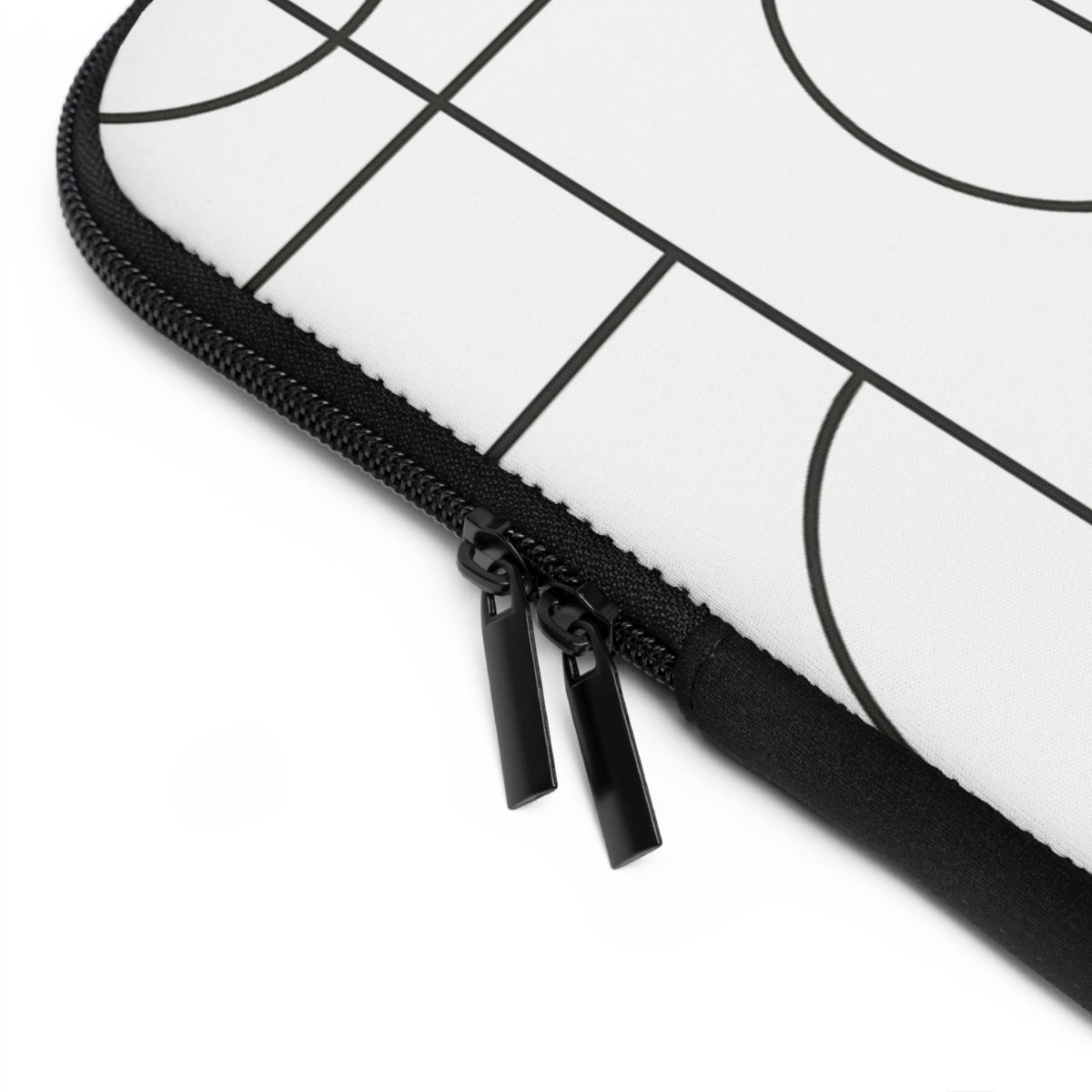 Geometric Print — 2025 Artisan Collection — Laptop Sleeve — Black & White Protective Neoprene Case