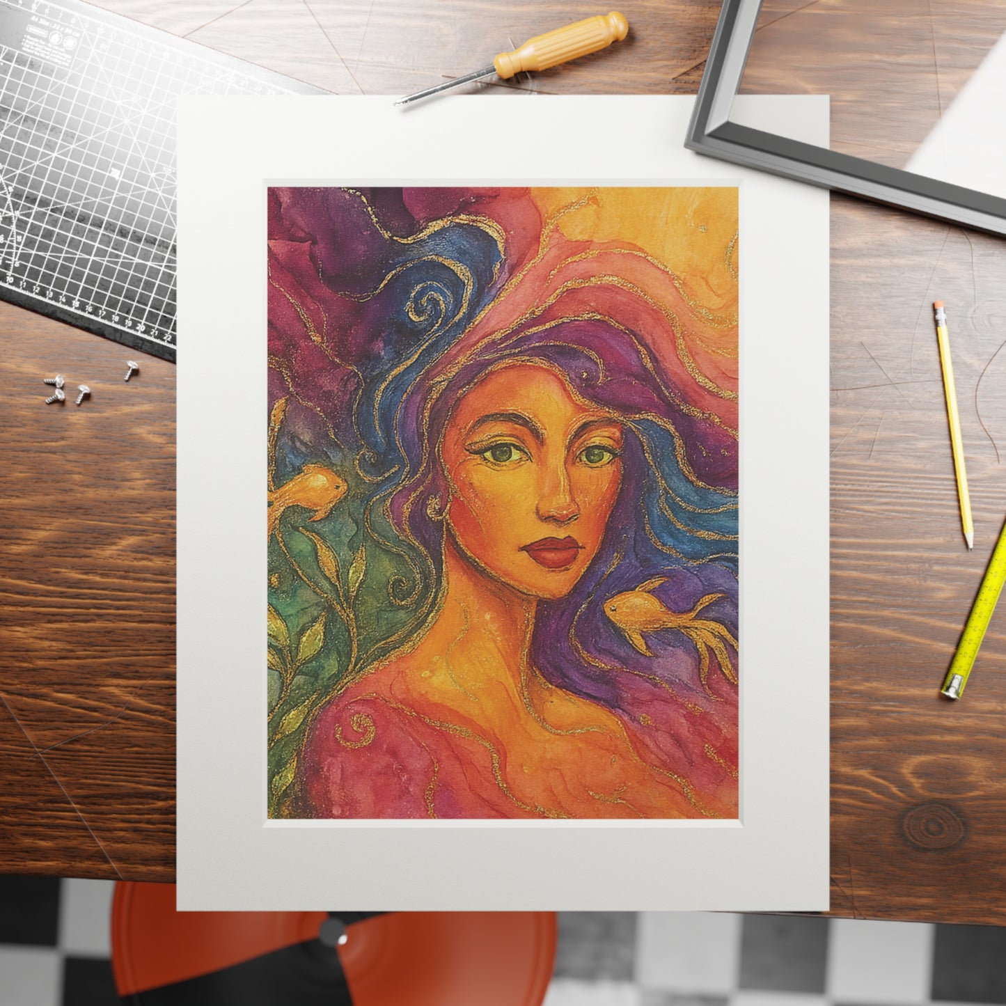 Dama Elegante - Grabados de Bellas Artes - Tinta Acrílica