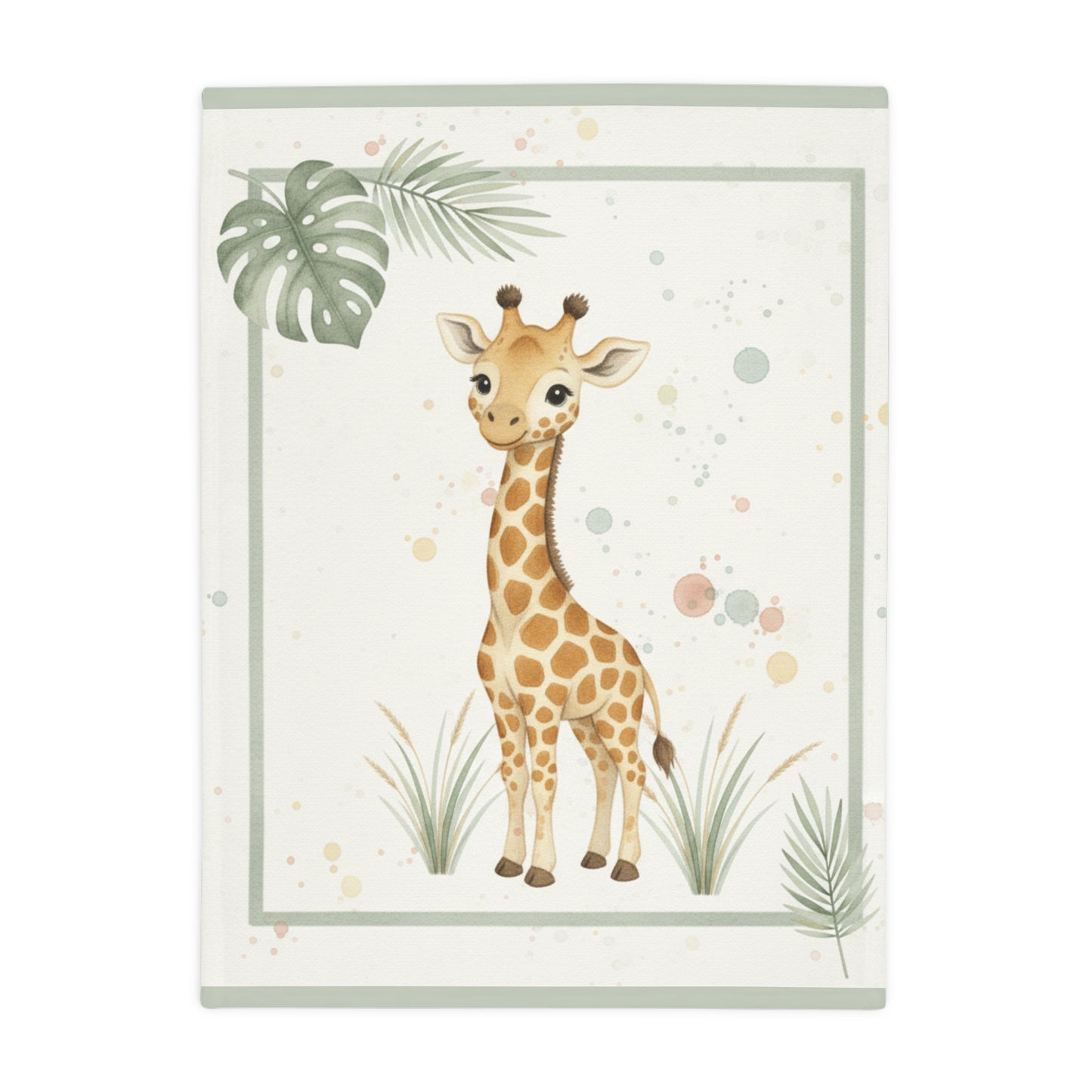 Baby Giraffe 2 — Baby Safari Plush Blanket — Coordinates with Baby Safari Nursery Items
