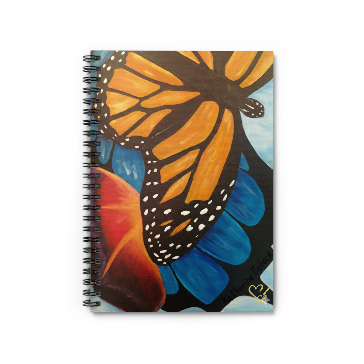Butterfly Floral Spiral Notebook — Ruled Journal for Notes & Sketches