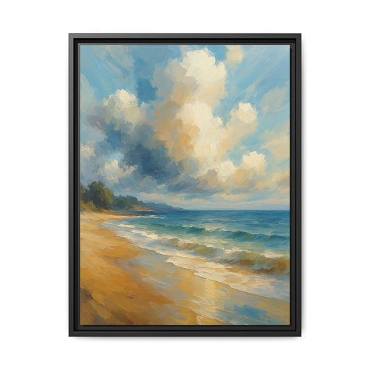 Morning Tide-Coastal Harmony Collection--Framed Seascape Canvas Wall Art