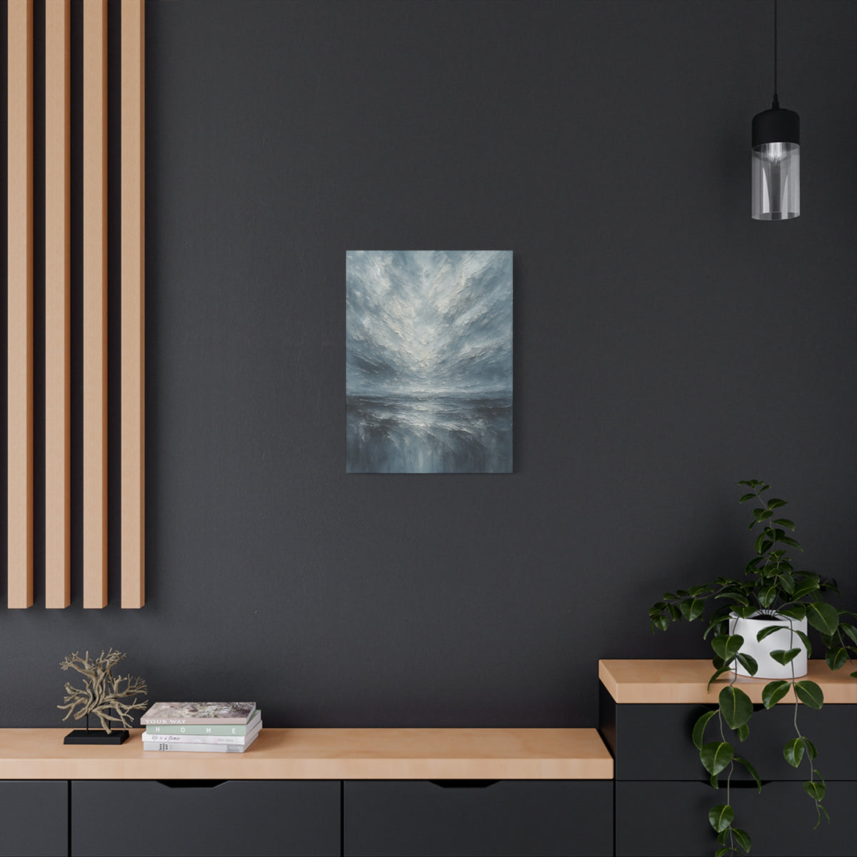 Ártico tormentoso - Colección de paisajes abstractos - Lienzo de bellas artes