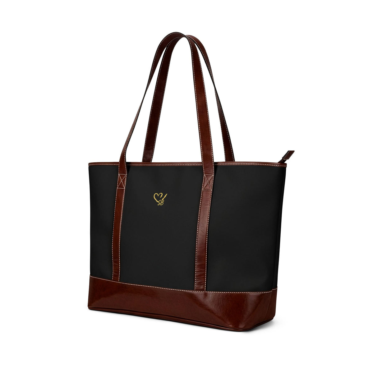 Gothic Rose Skull Tote Handbag