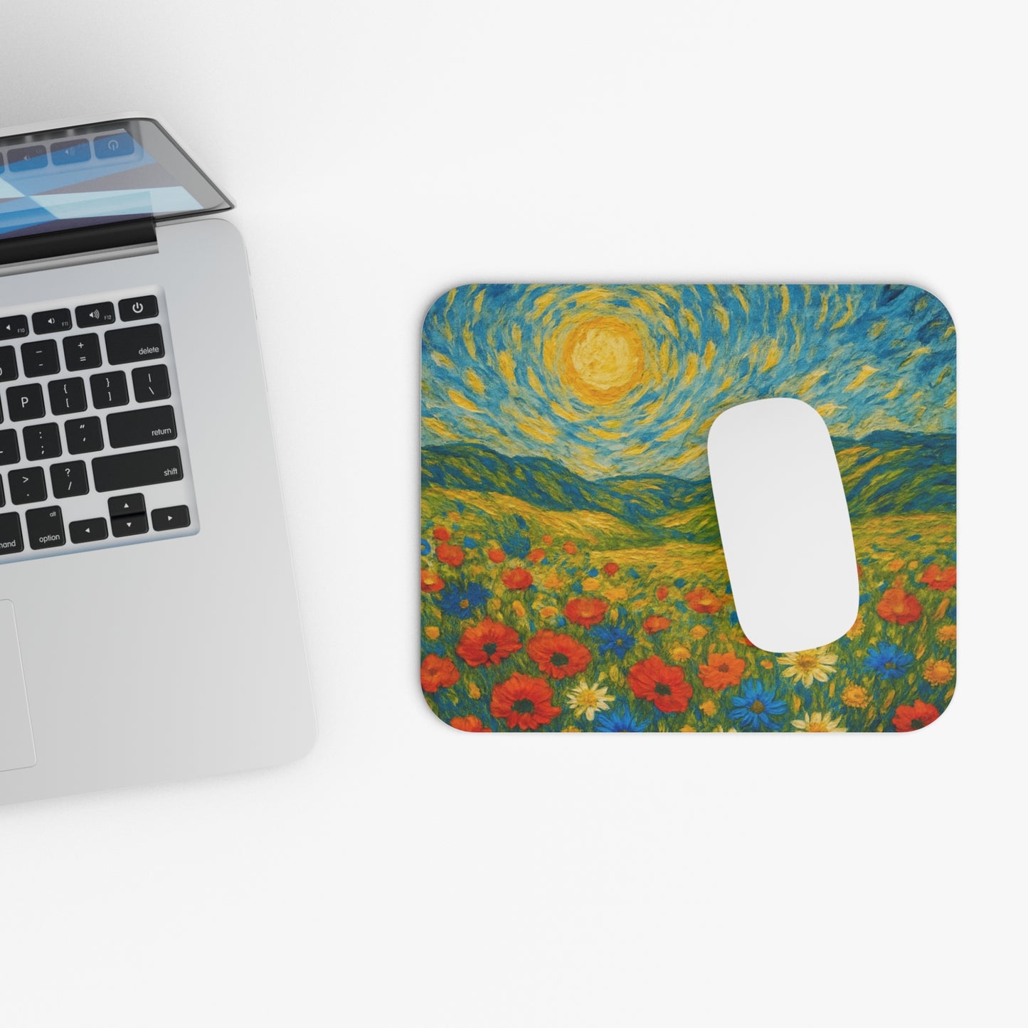 Meadow- Landscape Mouse Pad, Floral Desk Accessory-Artistic Collection