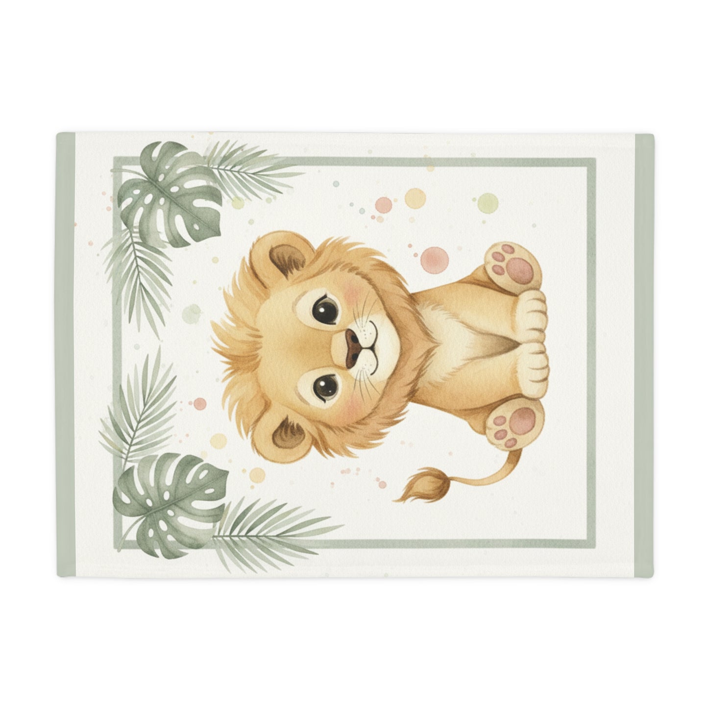 Baby Lion 2- Baby Safari Plush Blanket -Coordinates with Baby Safari nursery items Baby