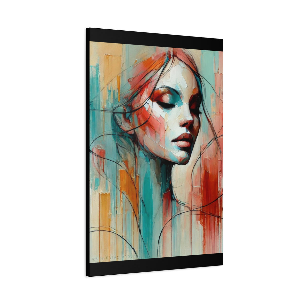 Serenity - Lienzo de Arte - Estampado Abstracto Femenino - Obra de Arte Relajante y Moderna