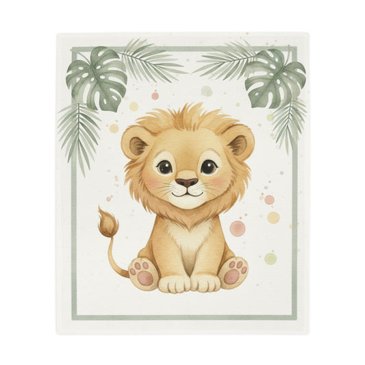 Baby Lion 2- Baby Safari Plush Blanket -Coordinates with Baby Safari nursery items Baby