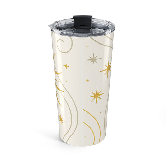 Sunburst 20oz Tumbler — Celestial Gold Sun and Stars Insulated Travel Cup
