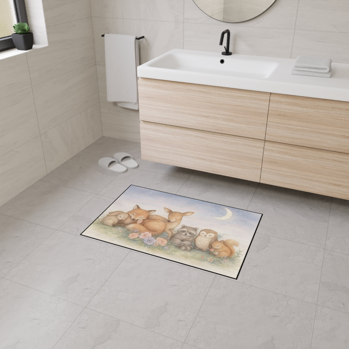 Woodland Friends Nursery Floor Mat — Modern Country Chic
