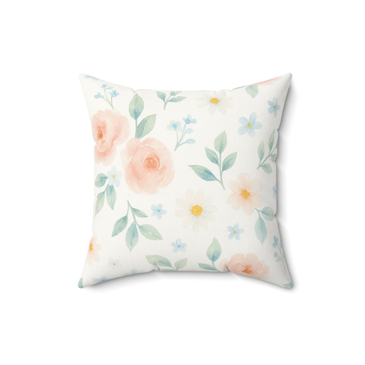 Almohada cuadrada de gamuza sintética Woodland Friends Country Chic=Dos tonos