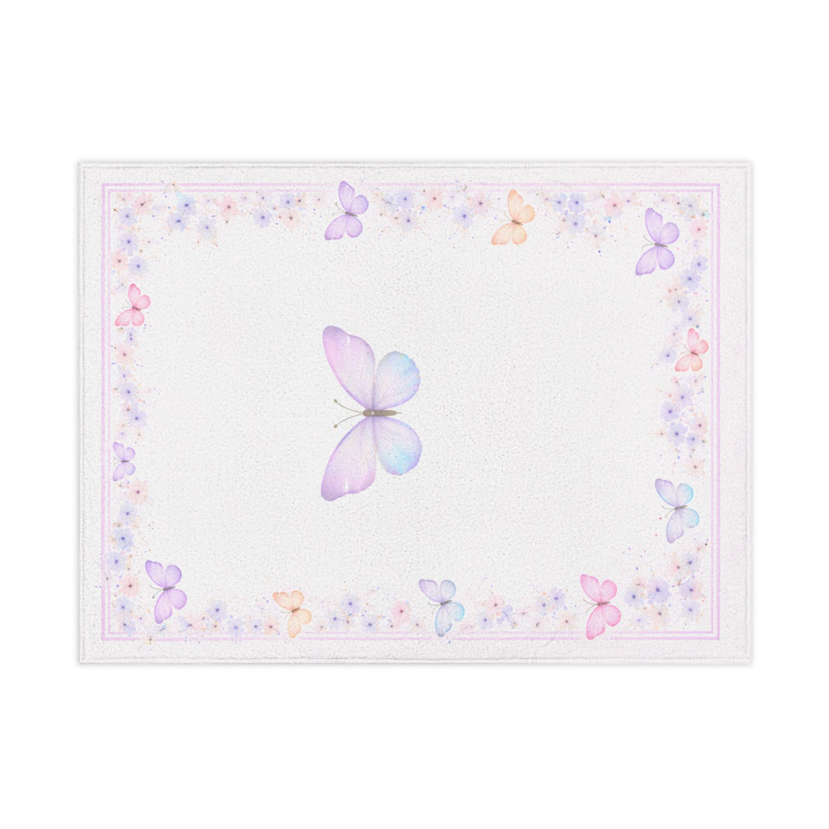Butterfly Toddler Blanket — Pastel Floral Nursery Throw for Babies & Toddlers