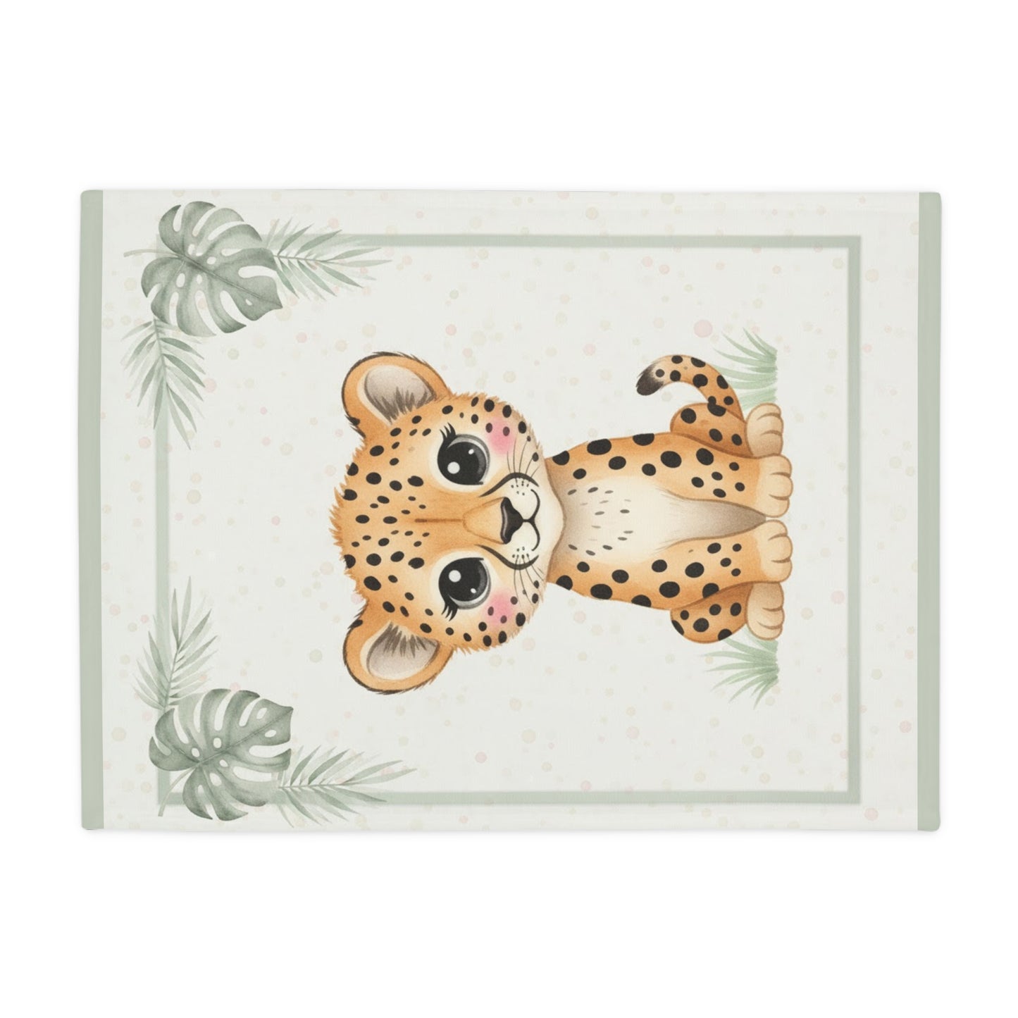 Baby Cheetah- Baby Safari Plush Blanket -Coordinates with Baby Safari nursery items Baby