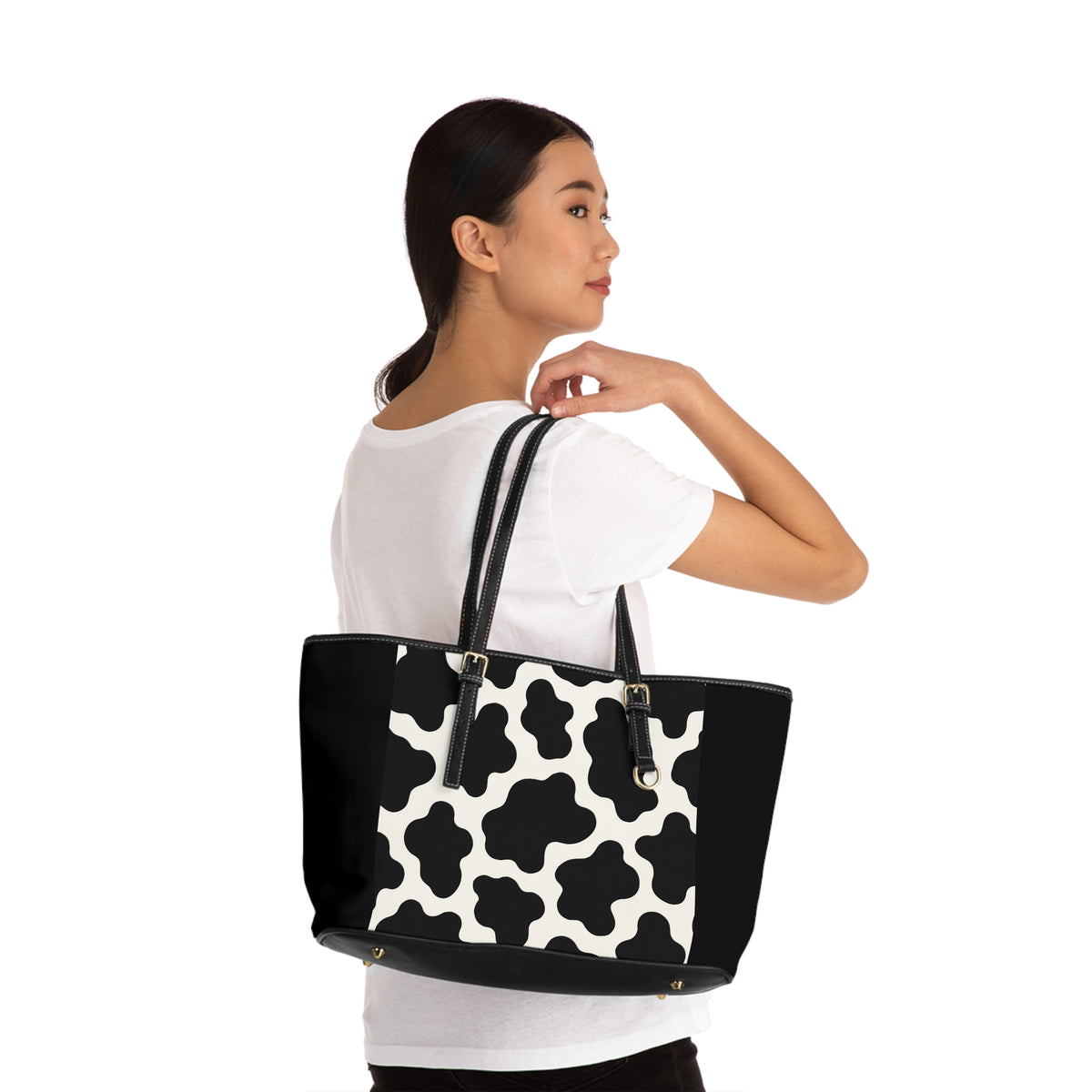 Cow Print (small)-PU Leather Shoulder Bag
