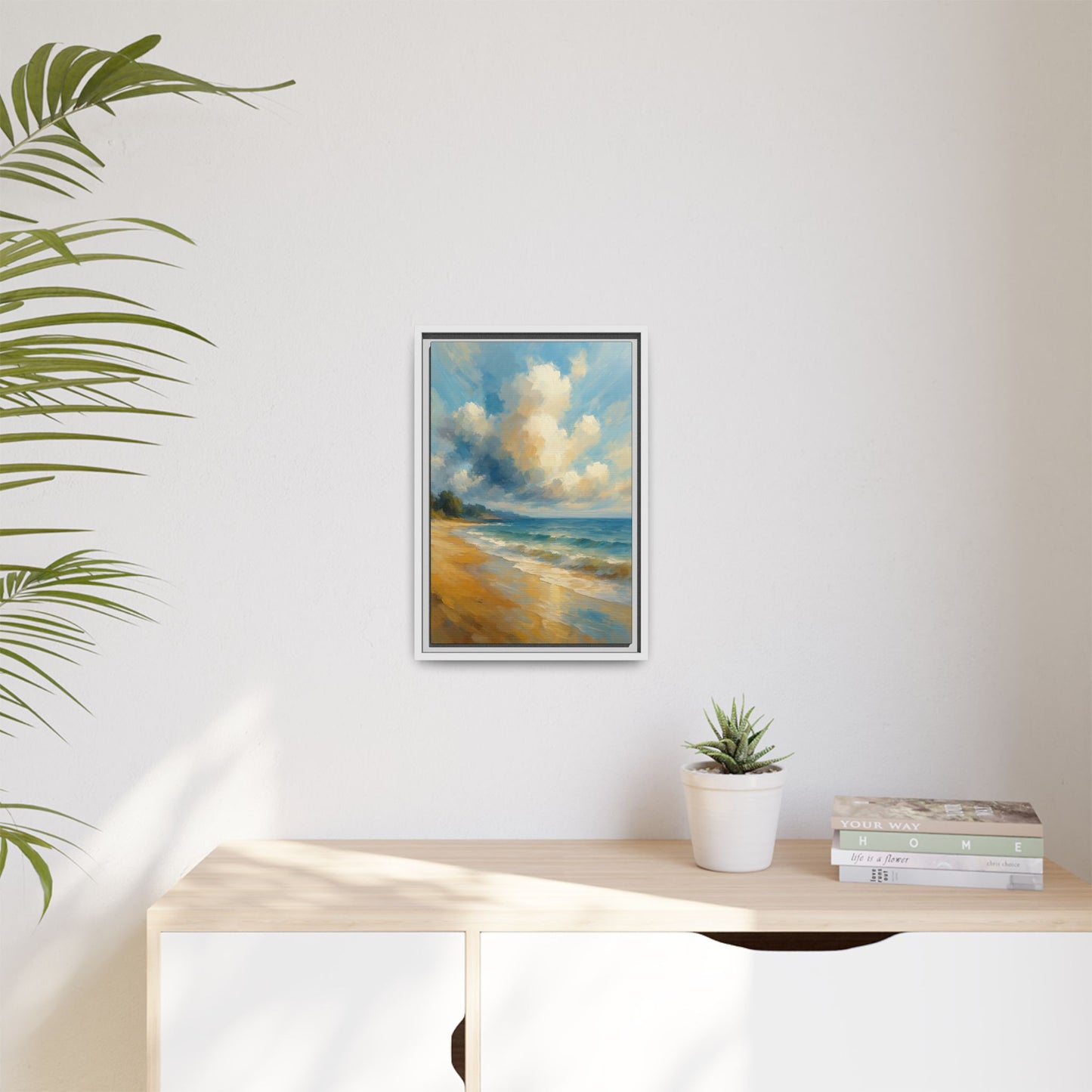 Morning Tide-Coastal Harmony Collection--Framed Seascape Canvas Wall Art