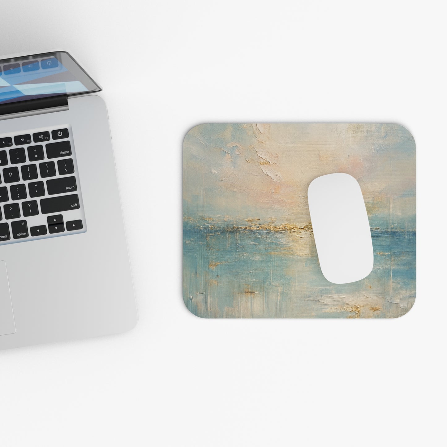 Abstract Seascape Mouse Pad — Calming Ocean Desk Mat