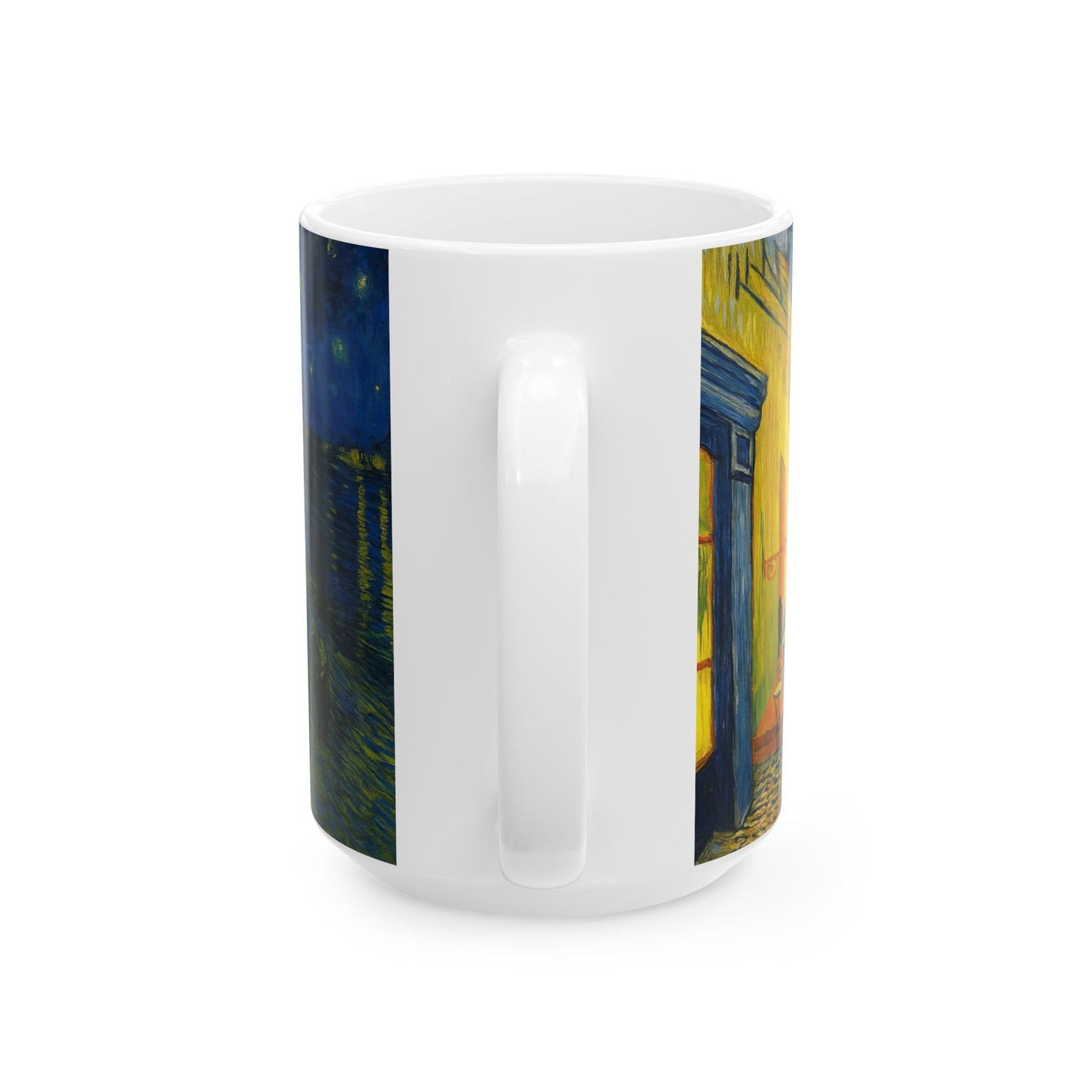 Taza de Cerámica Van Gogh Paisaje 4 - Ecos de los Maestros - Taza de Café Prado Sereno y Cielo (325 ml, 444 ml)