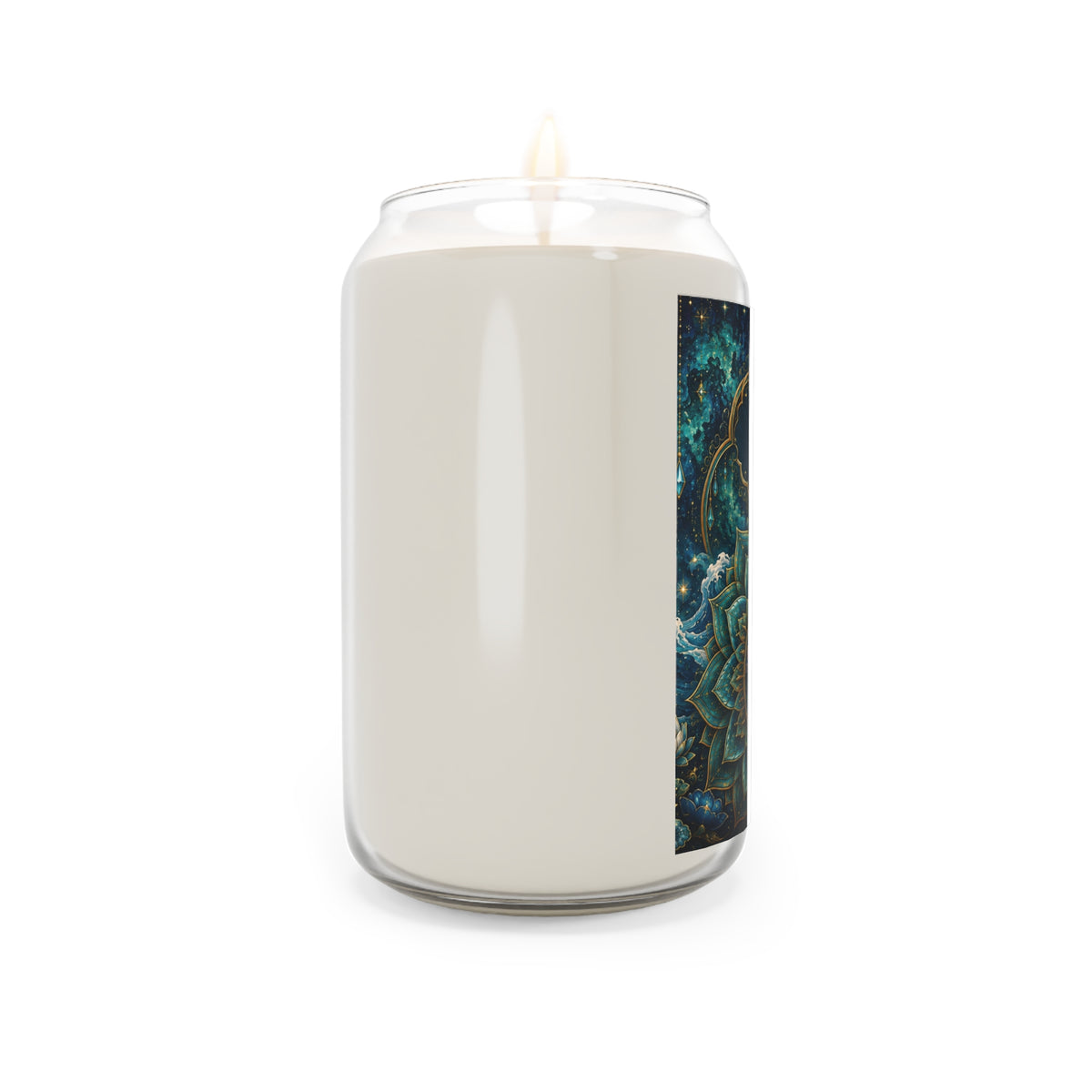 Ocean Serenity Mandala Soy Candle — 13.75oz Scented Jar