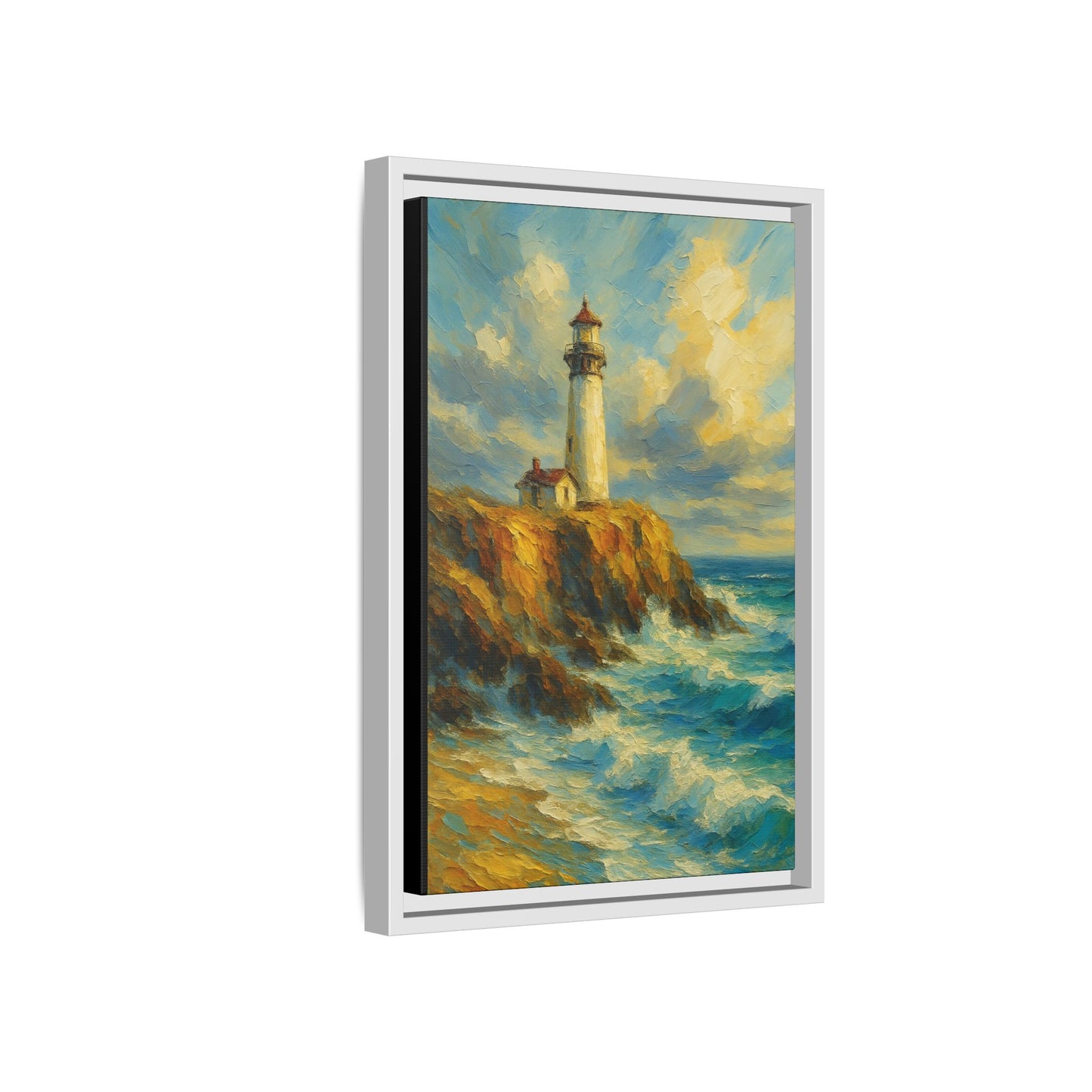 Lighthouse-Coastal Harmony Colldection-Framed Matte Canvas Print