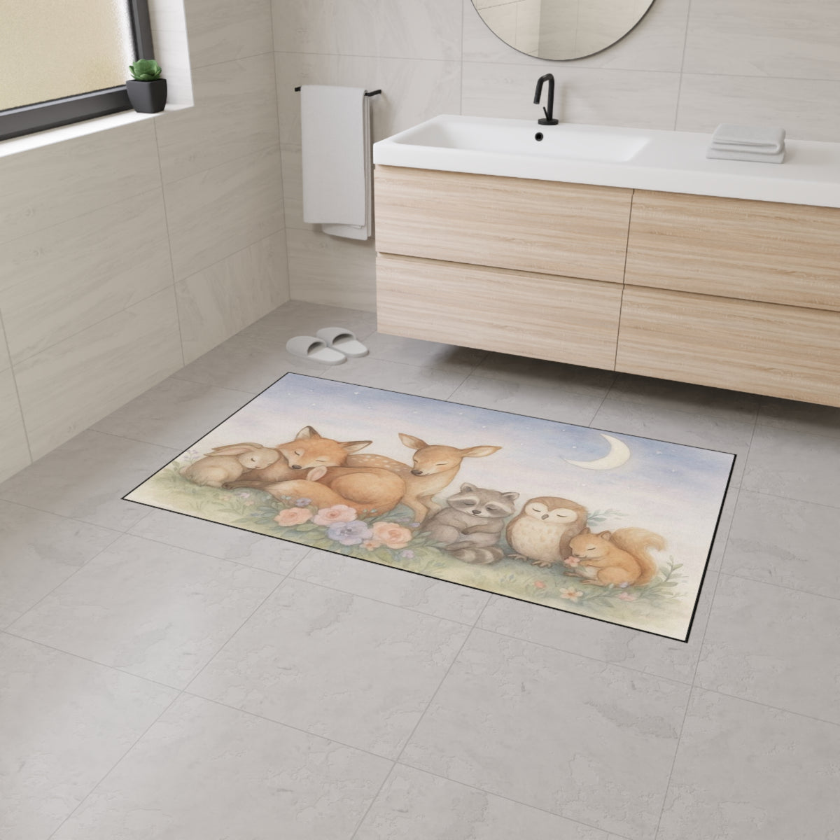 Woodland Friends Nursery Floor Mat — Modern Country Chic