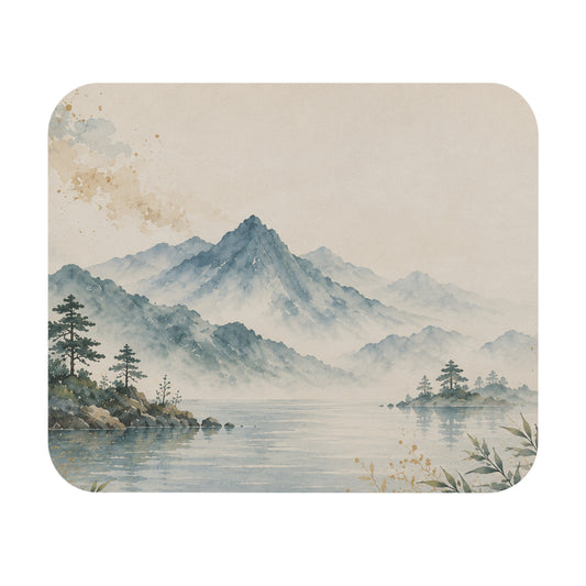 Calming Watercolor Mountain Mouse Pad