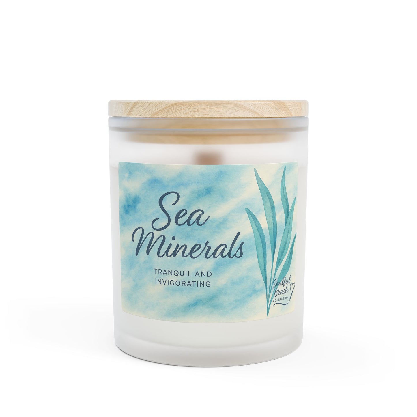 Colección Soulful - 9 maravillosas velas aromáticas — Frasco de vidrio esmerilado de 11 oz con tapa de madera