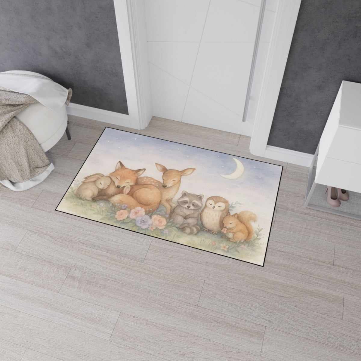 Woodland Friends Nursery Floor Mat — Modern Country Chic