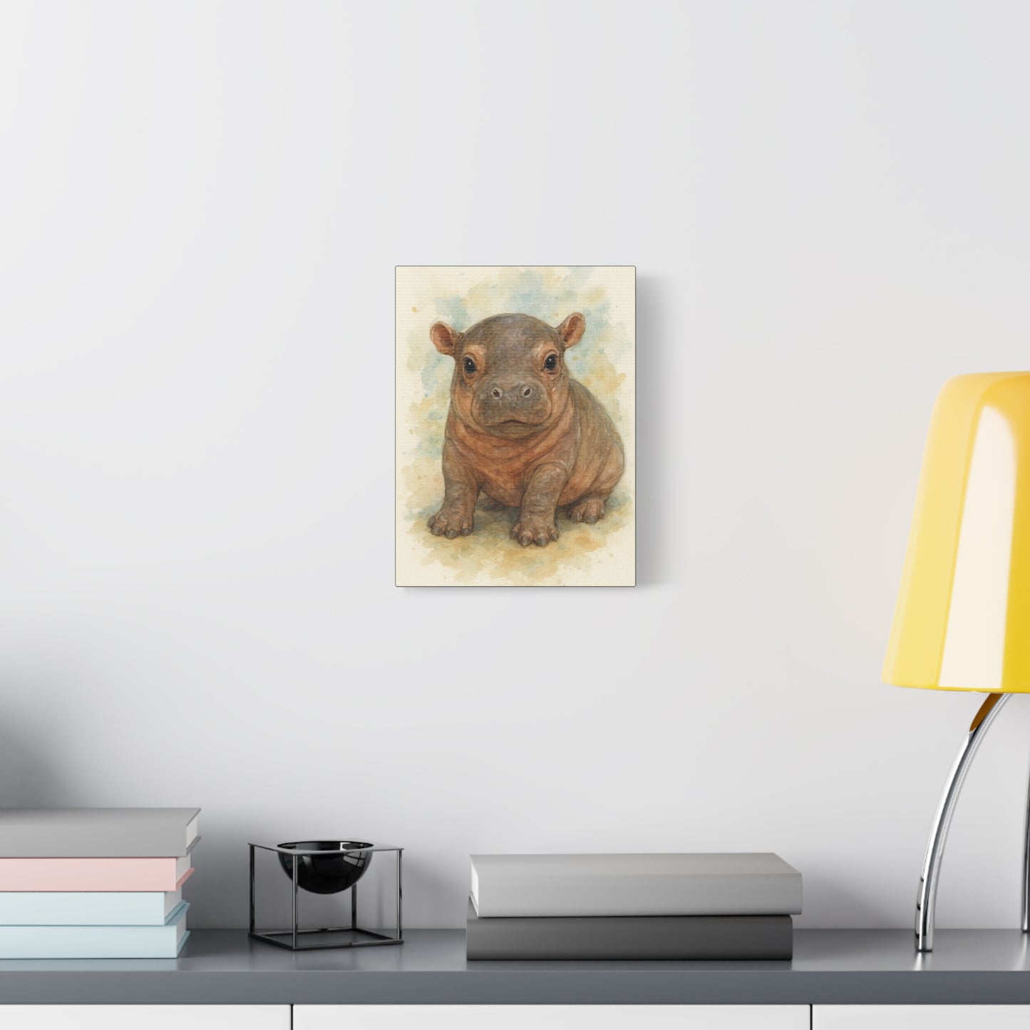 Baby Hippo-Canvas Wall Art - Savanah Collection