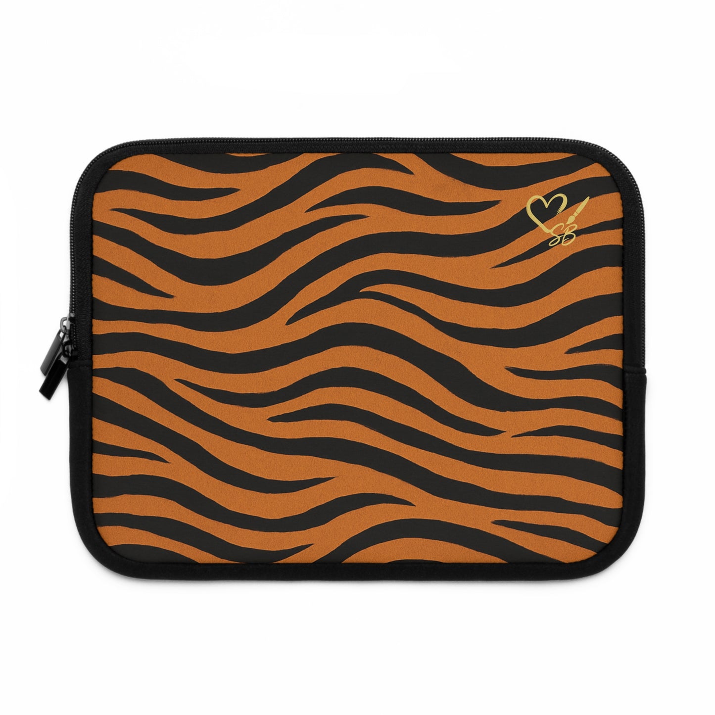 Funda para portátil con estampado de rayas de tigre – Estuche protector con estampado animal naranja y negro