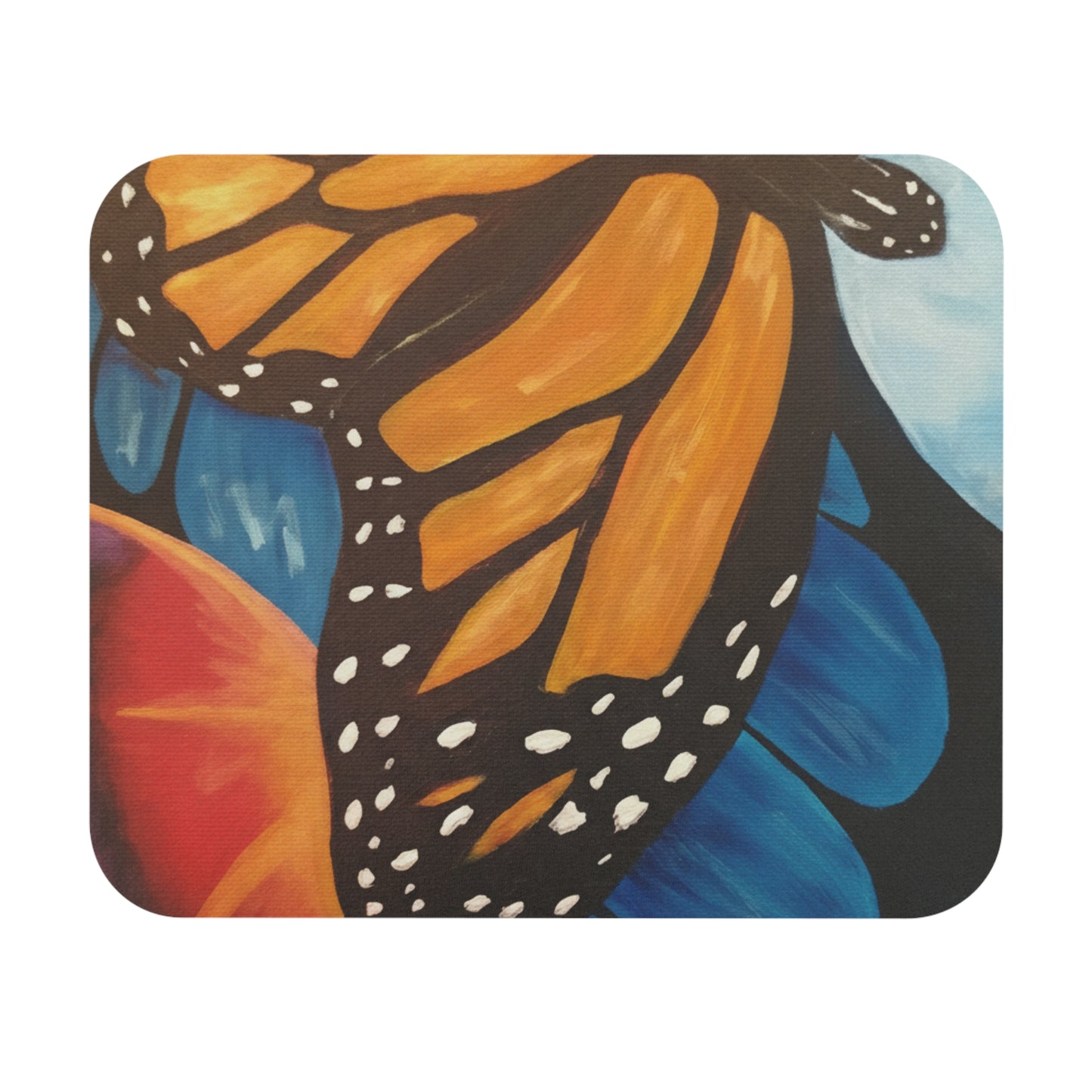 Monarch Butterfly Floral Mouse Pad – Bright Nature Desk Mat