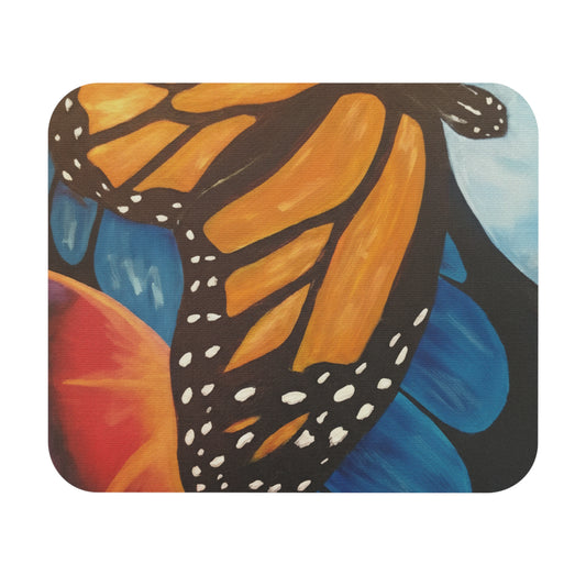 Monarch Butterfly Floral Mouse Pad – Bright Nature Desk Mat