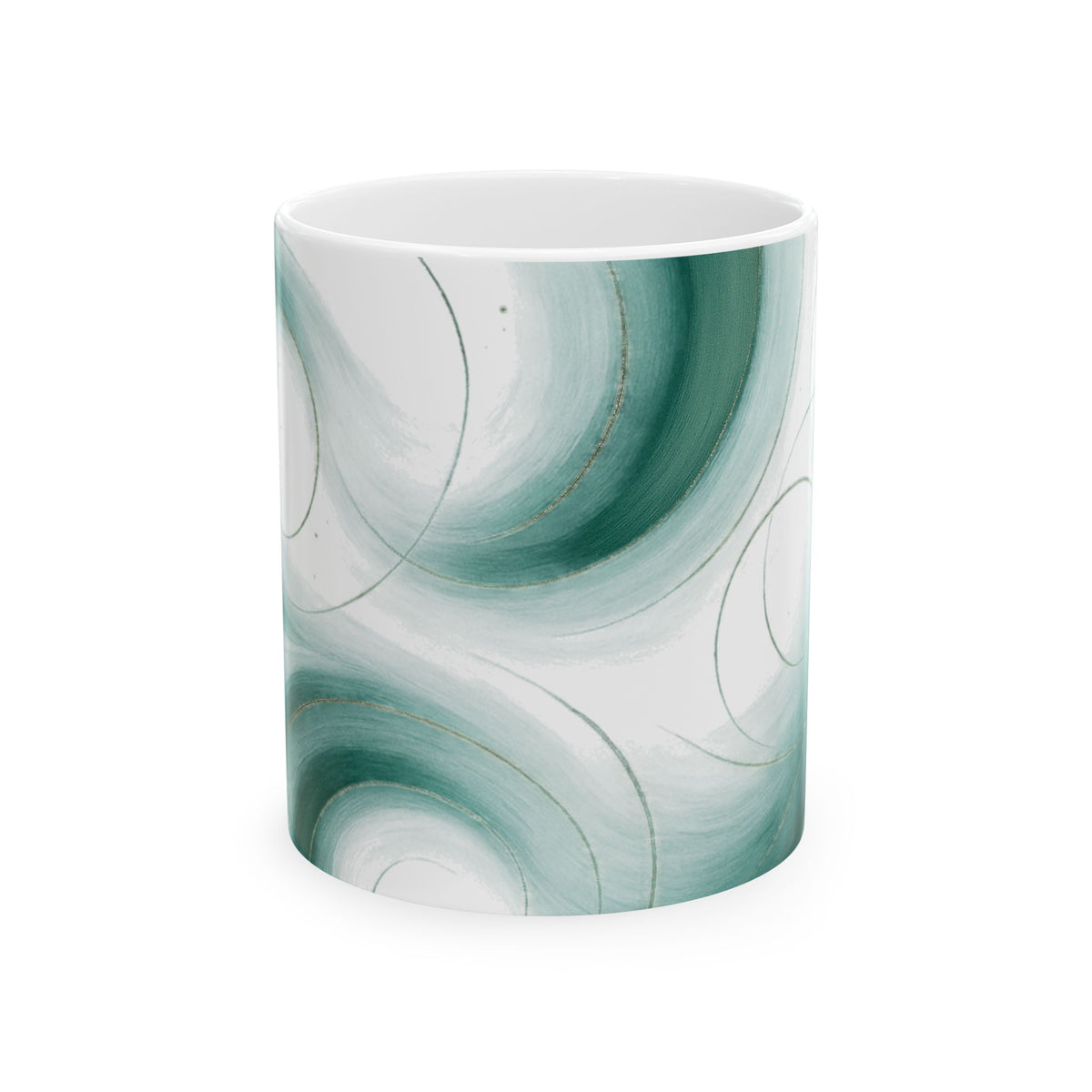 Ocean Mist 3-Soulful Collection — Abstract Swirl Coffee Cup (11oz & 15oz)