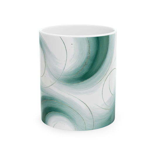 Ocean Mist 3-Soulful Collection — Abstract Swirl Coffee Cup (11oz & 15oz)