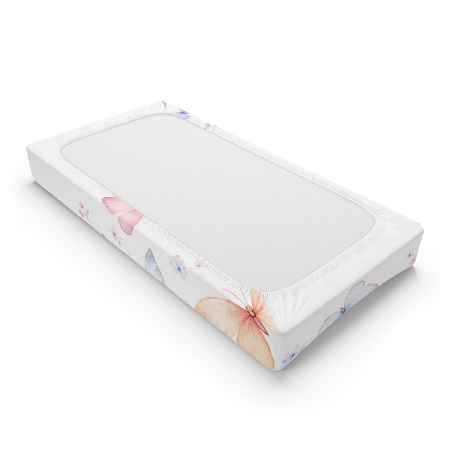 Funda para cambiador de bebé mariposa — Atrevida mariposa blanca para guardería