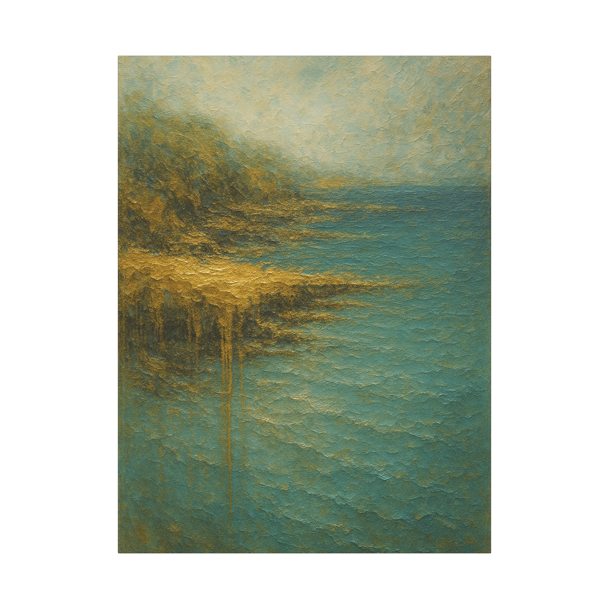 Acantilado Gold Coast-Colección abstracta costera-Lienzo de arte fino