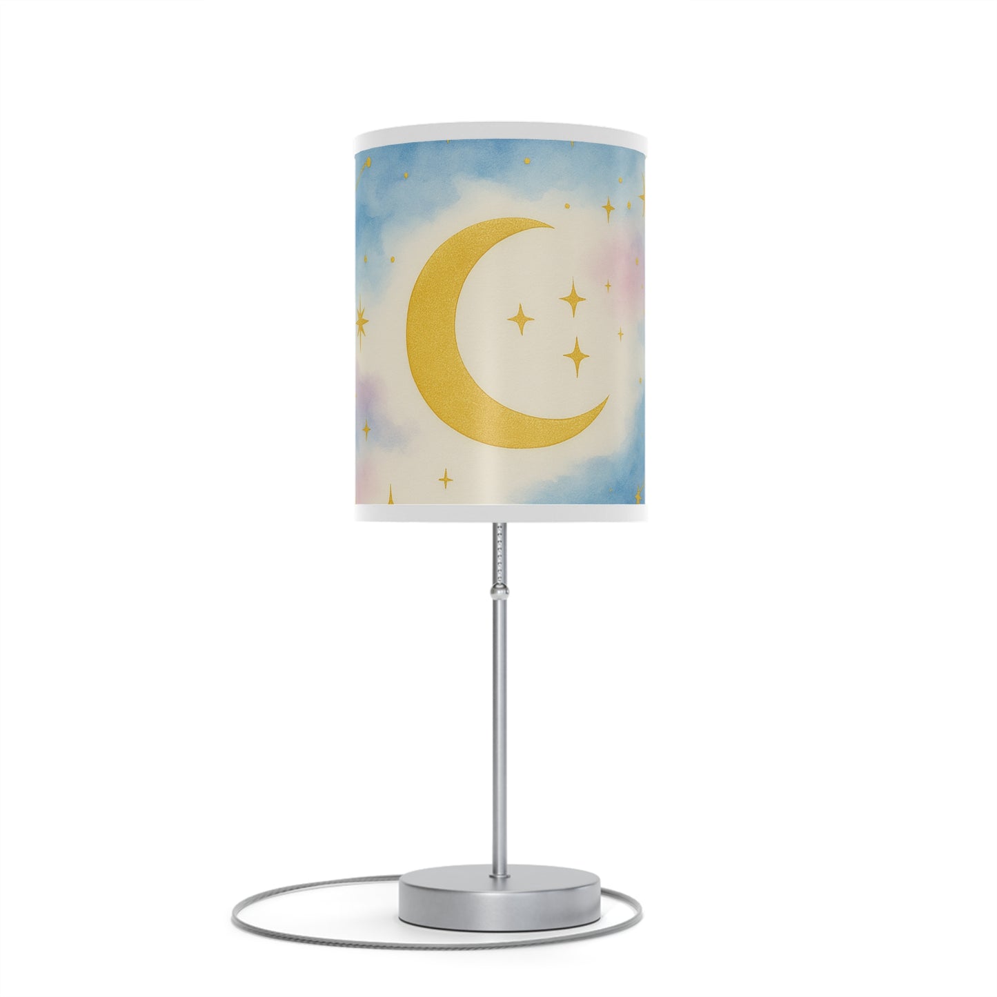 Celestial Moon-Celestial Dreams -Galaxy Print Table Lamp