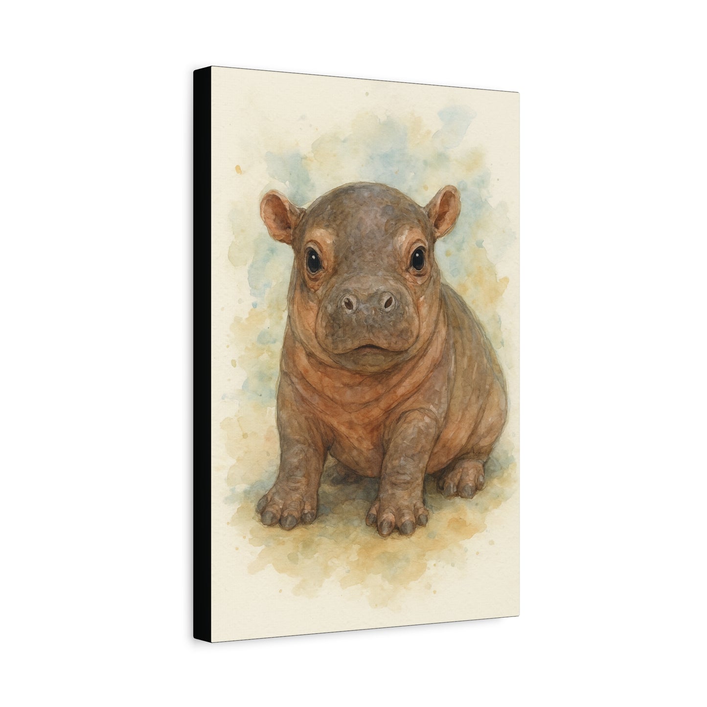 Baby Hippo-Canvas Wall Art - Savanah Collection