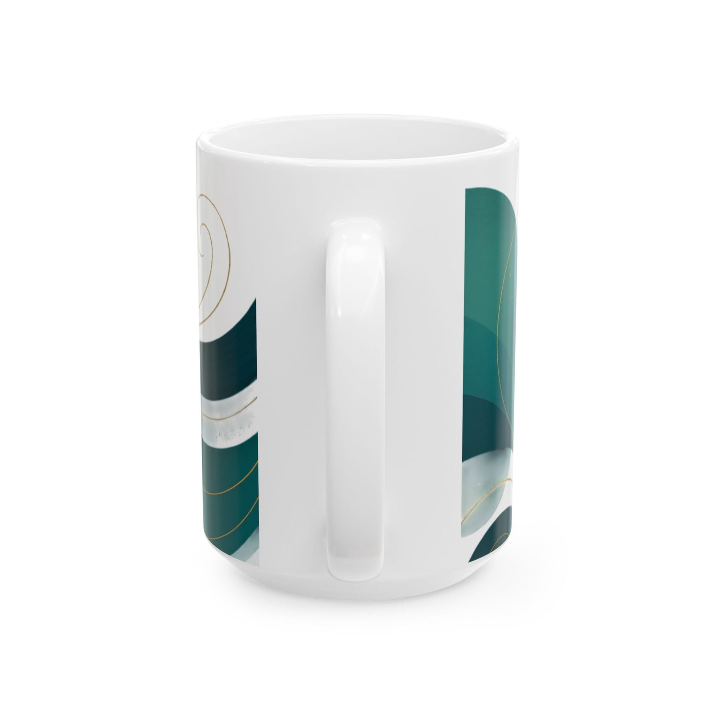 Ocean Mist 4- Colección Soulful-Taza de café con remolino abstracto (325 ml y 444 ml)