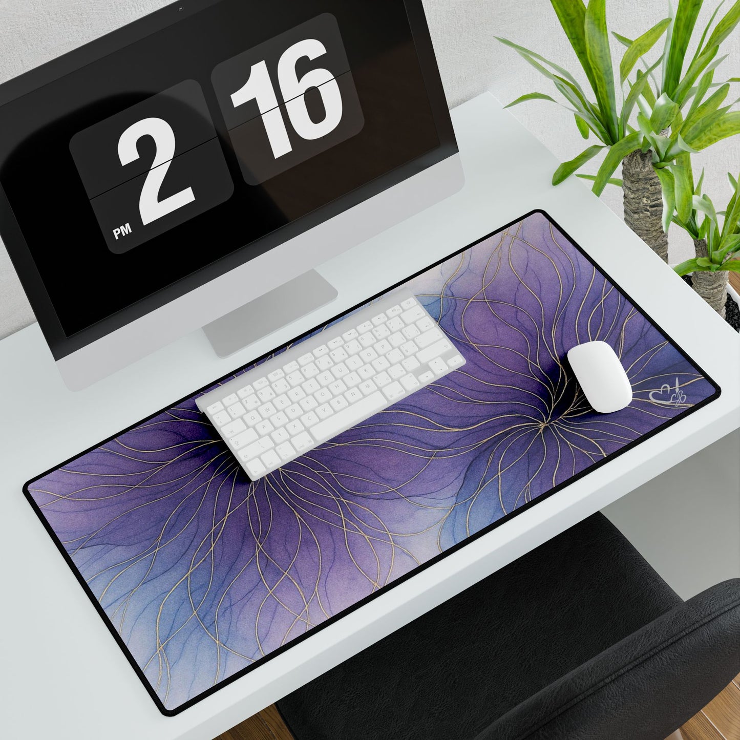 Lilac Dreams — Artistic Collection Acrylic Ink Desk Mat for Home Office