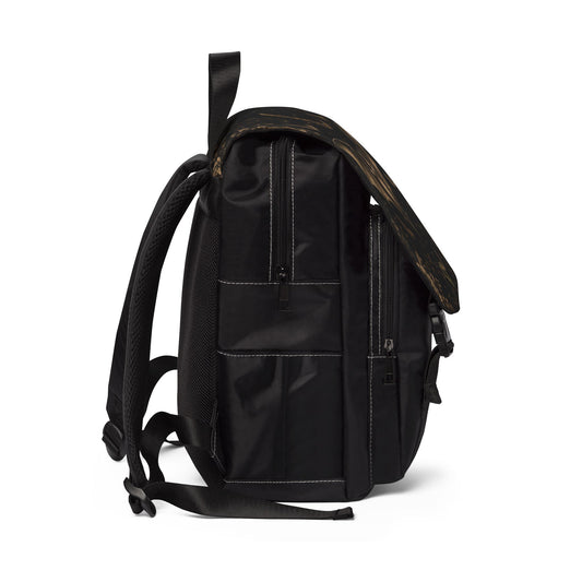 Eclipse Noir Backpack — Gothic Bat Pattern Casual Shoulder Backpack