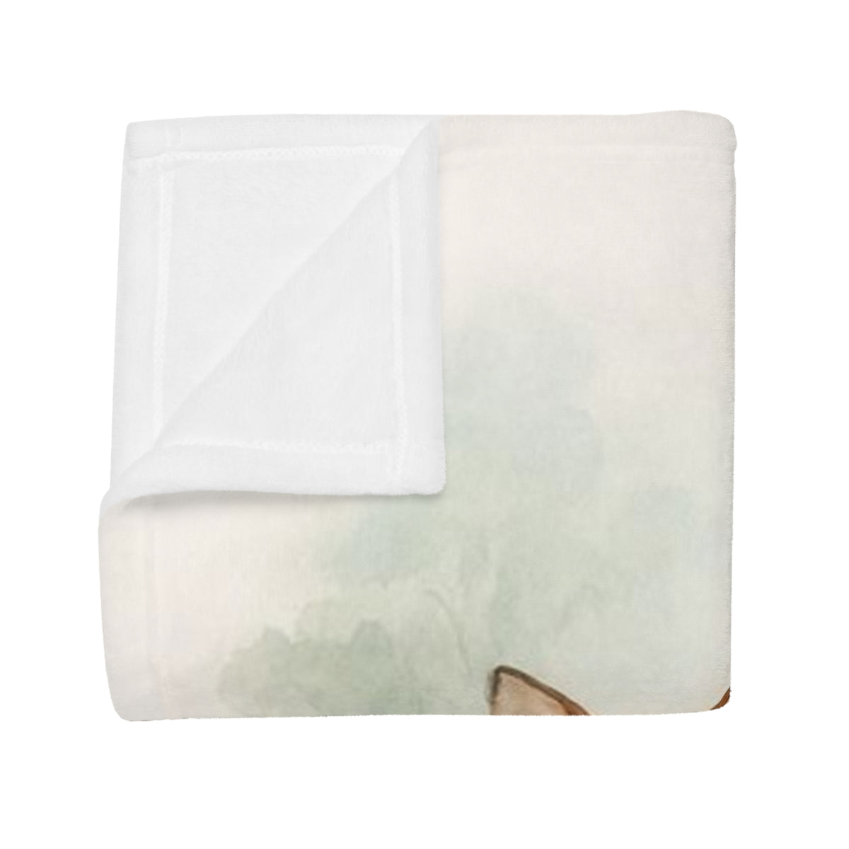 Manta de felpa Woodland Friends con diseño floral campestre elegante