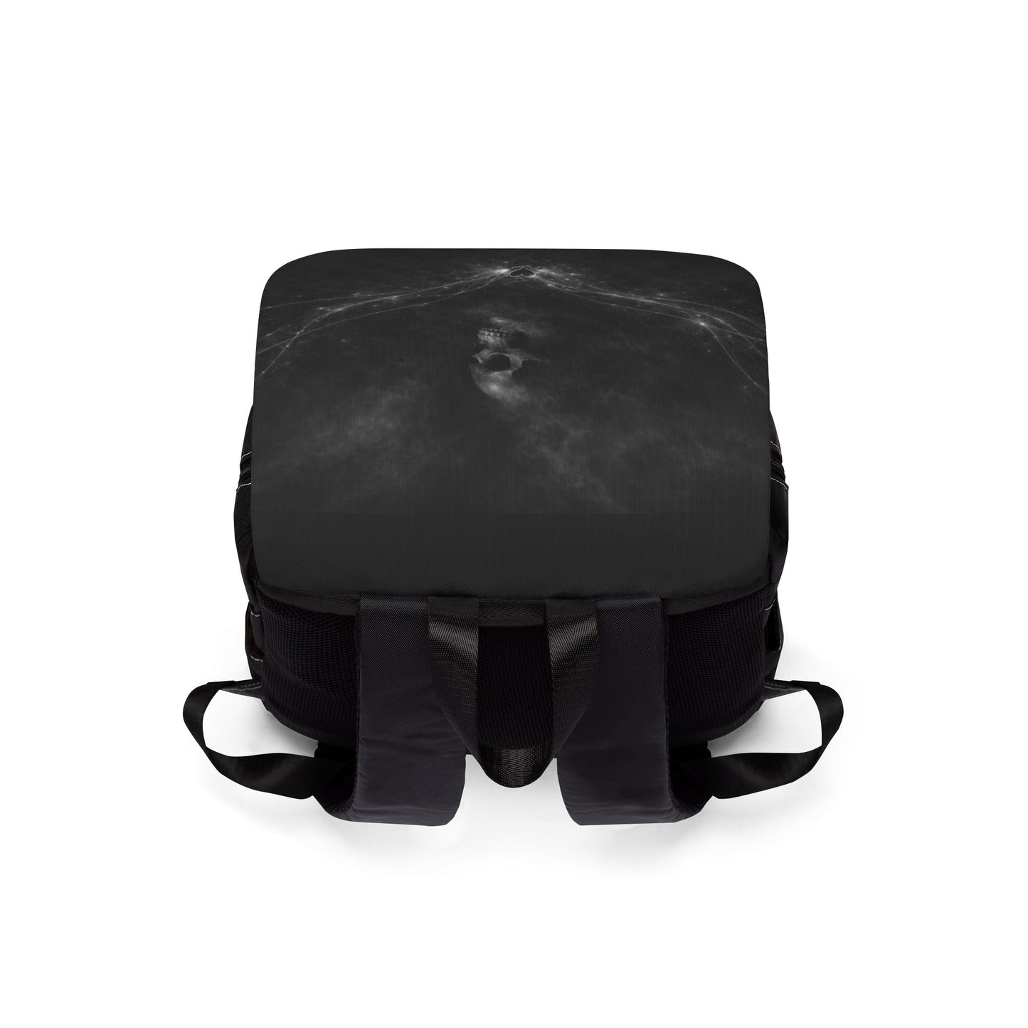 Mochila Velada Restos-Gótica Alas de Calavera – Mochila de Hombro Casual con Solapa de Calavera Oscura