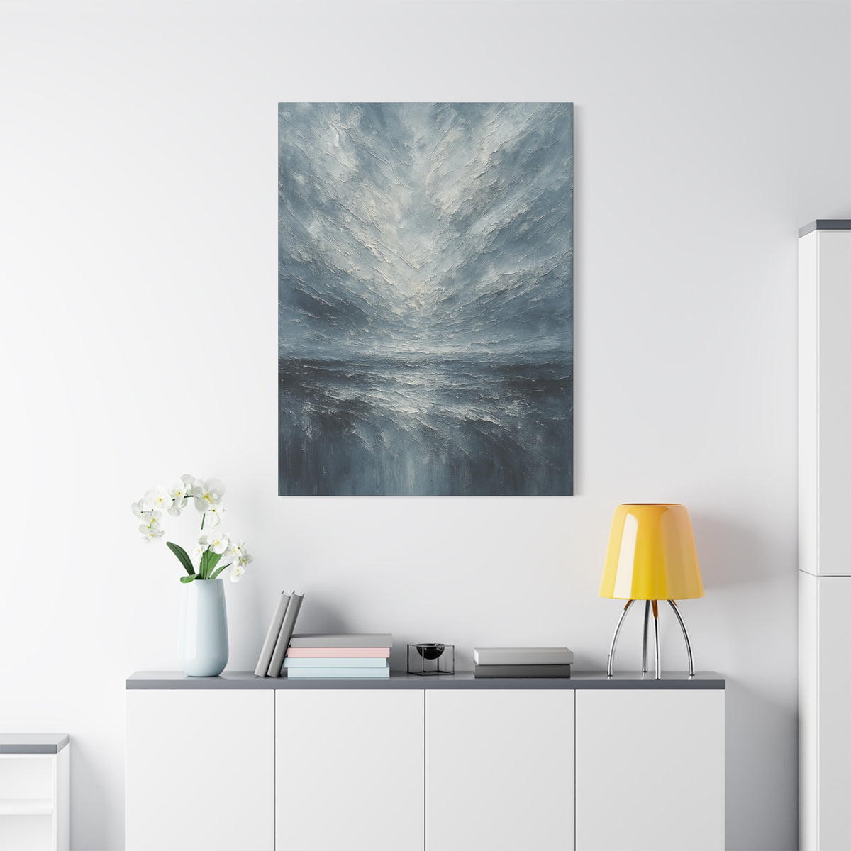Ártico tormentoso - Colección de paisajes abstractos - Lienzo de bellas artes