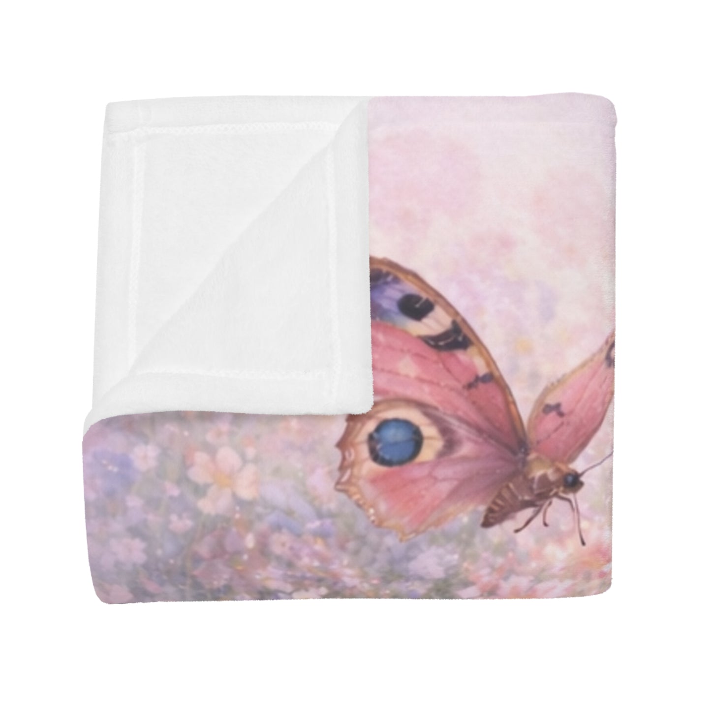 Manta para bebés y niños pequeños con diseño de mariposas, manta para cuna con estampado floral en colores pastel para bebés y niños pequeños