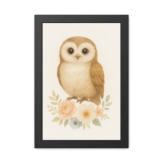 Owl-Woodland Friends Country Chic Framed Poster