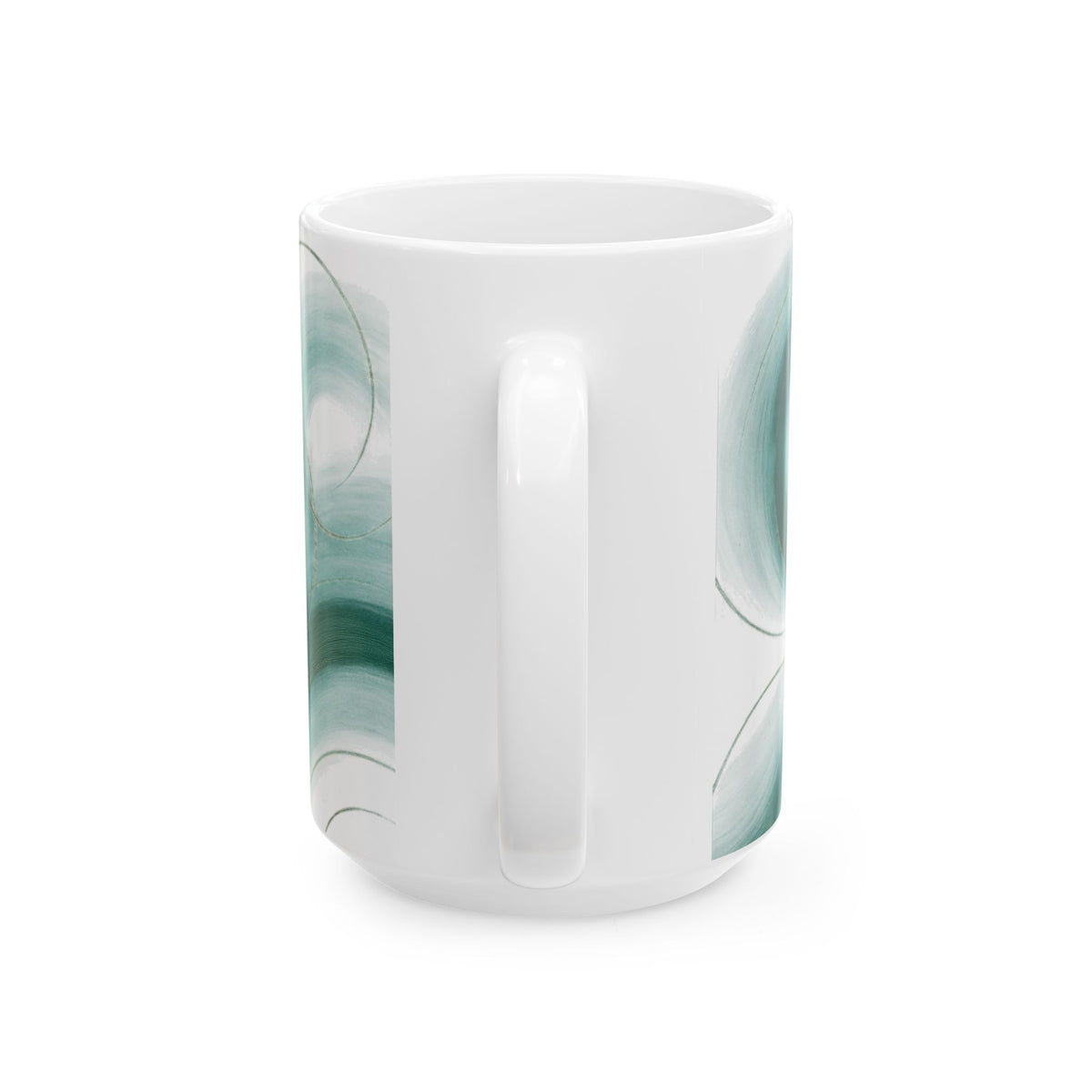 Ocean Mist 3-Soulful Collection — Abstract Swirl Coffee Cup (11oz & 15oz)
