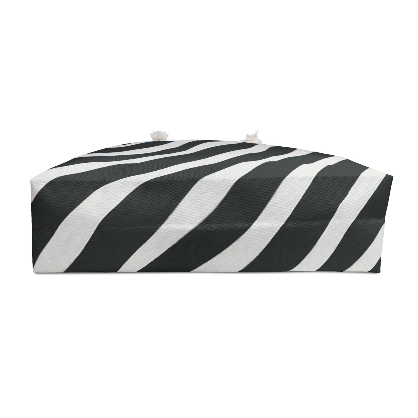 Zebra Stripe Weekender Bag — Black & White Travel Tote