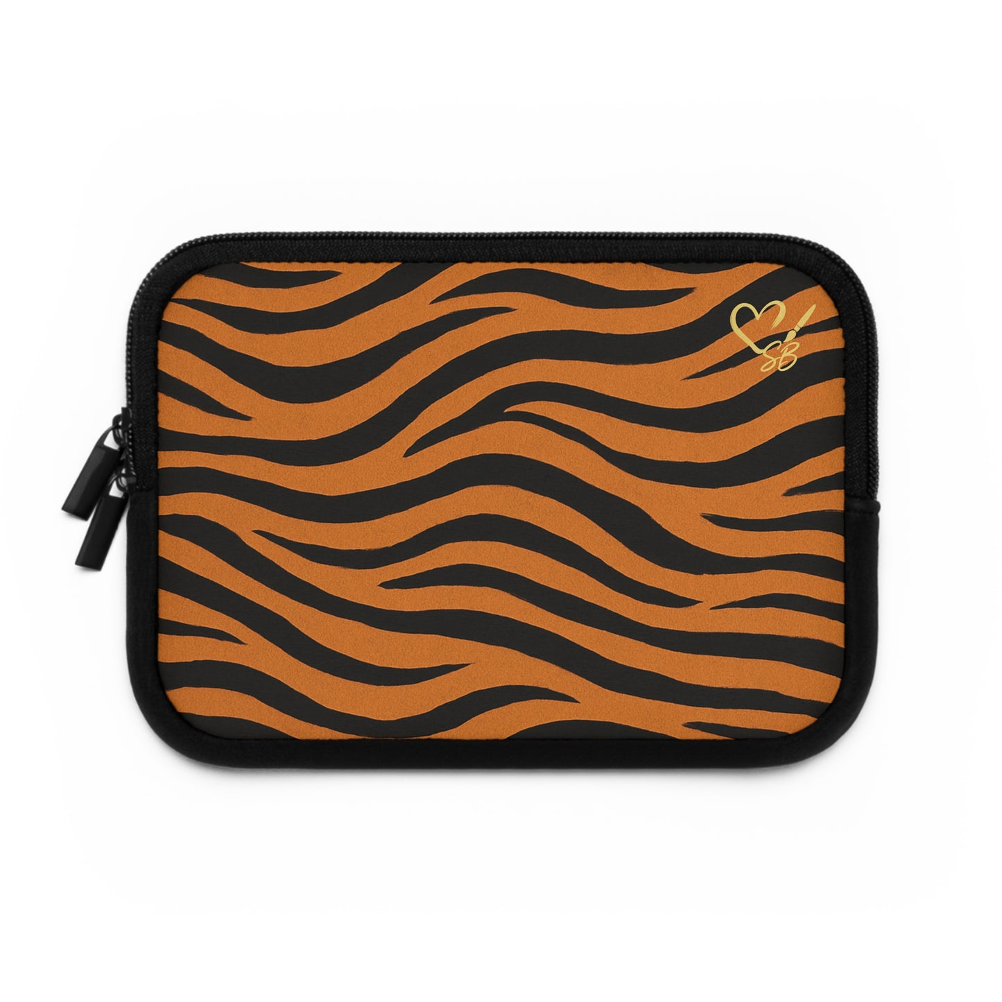Funda para portátil con estampado de rayas de tigre – Estuche protector con estampado animal naranja y negro