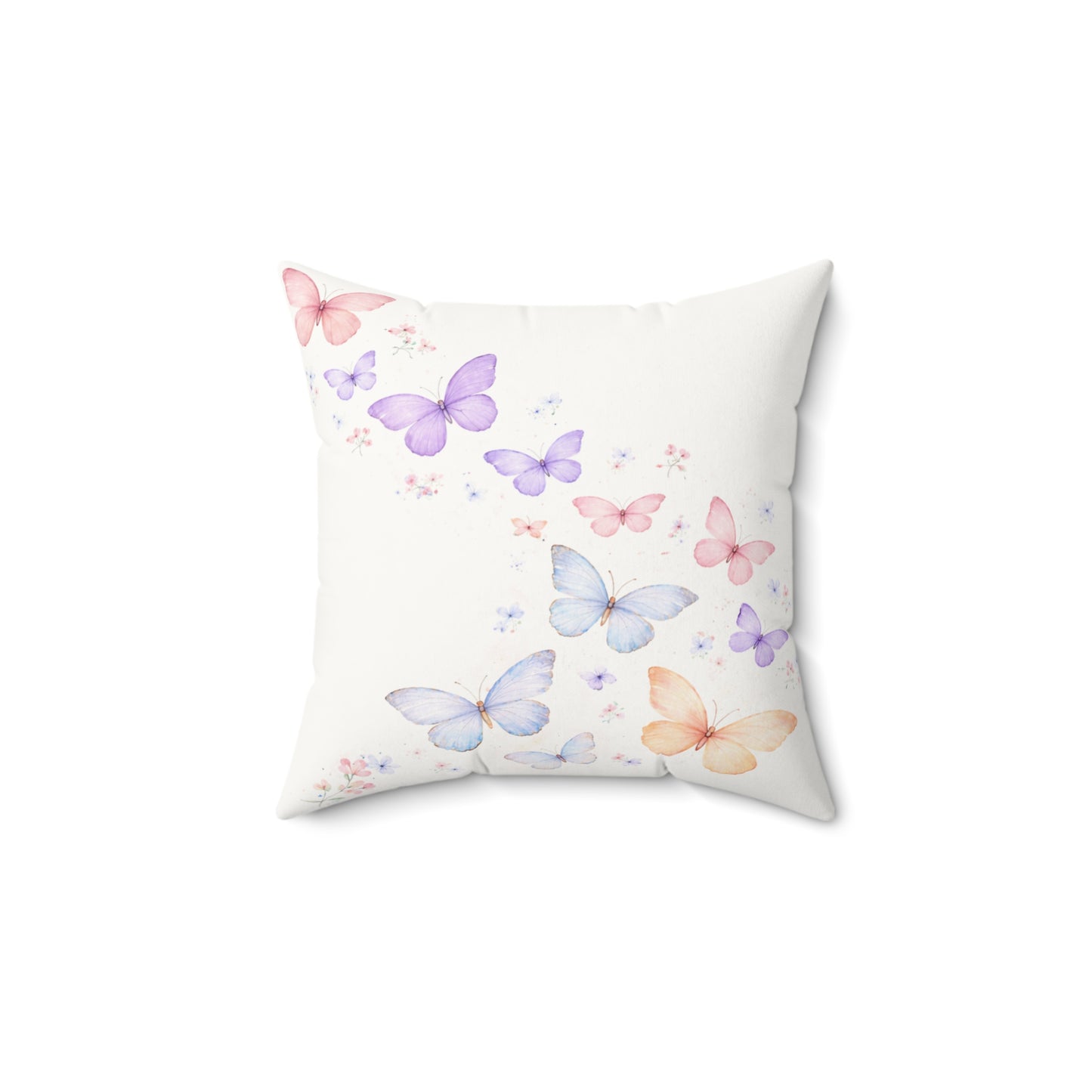 Butterfly Watercolor Throw Pillow — Pastel Flutter Decorative Pillow