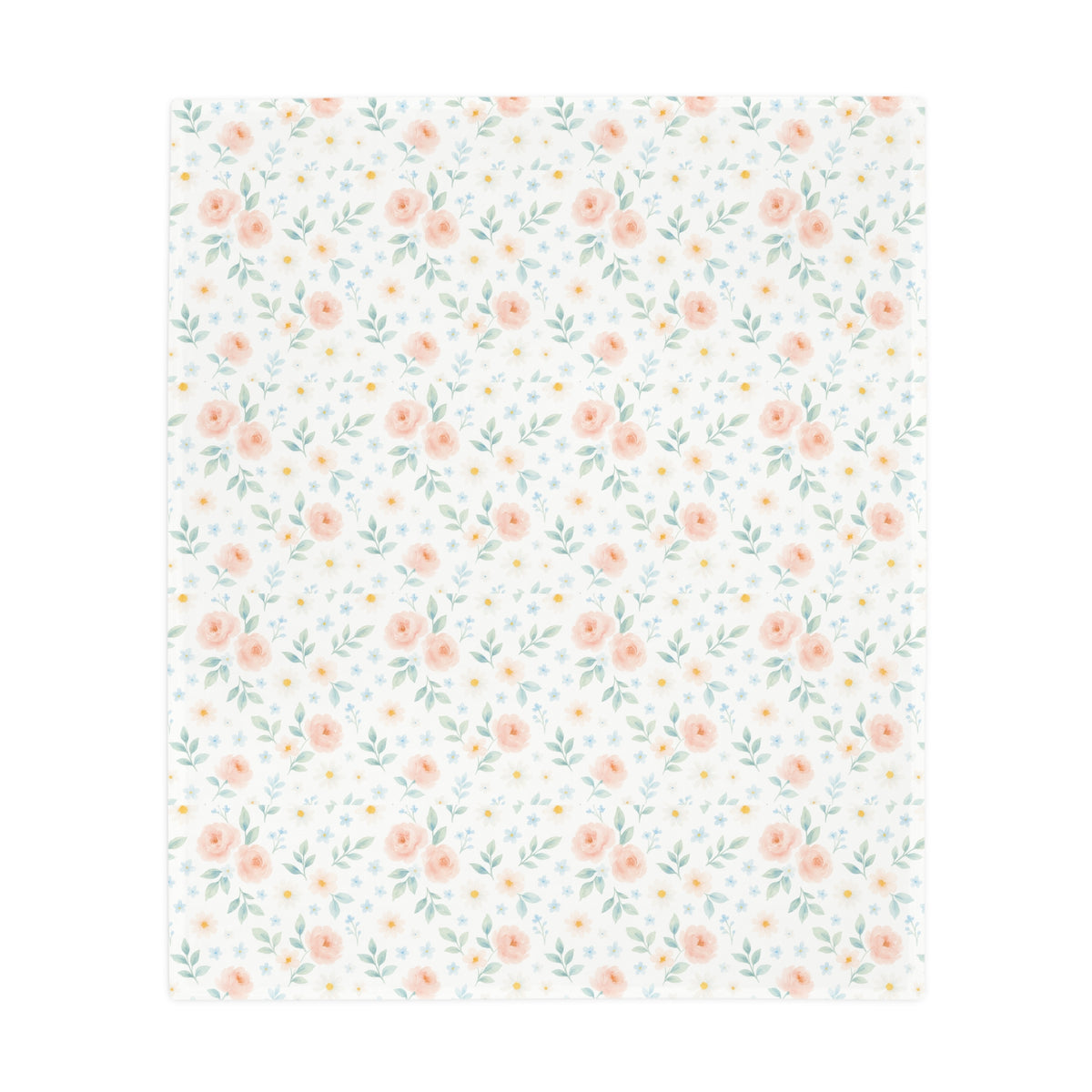 Manta de felpa Woodland Friends con diseño floral campestre elegante